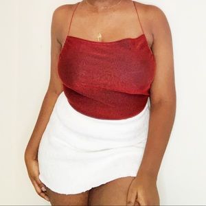 Vintage Red Spaghetti Strap Top (S)